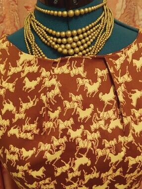 Fit N Flare Closet London Horse Print Dress